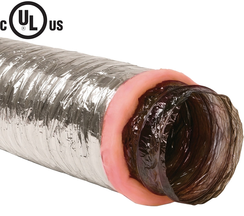 Imperial MEA-0625 Air Duct, 25 ft L, Polyester, Silver