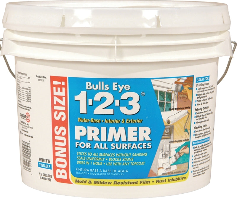 Zinsser 02025 Primer, Egg Shell, White, 2.5 gal