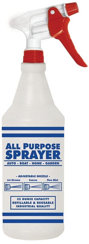 Sm Arnold 92-763 Sprayer Bottle, 32 oz, Trigger, Red/White