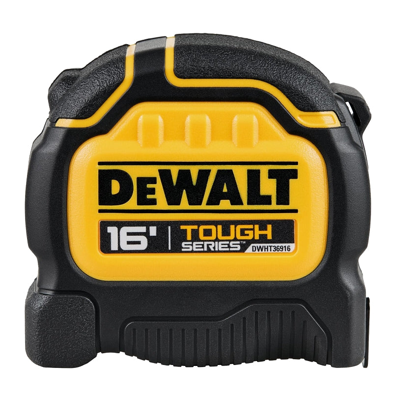 DeWALT Tough Series DWHT36916S Tape Measure, 16 ft L Blade, 1-1/4 in W Blade, Steel Blade, Plastic Case