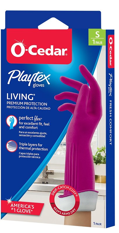 Playtex Living 166118 Reusable Gloves, S, Latex/Neoprene/Nitrile, Gray