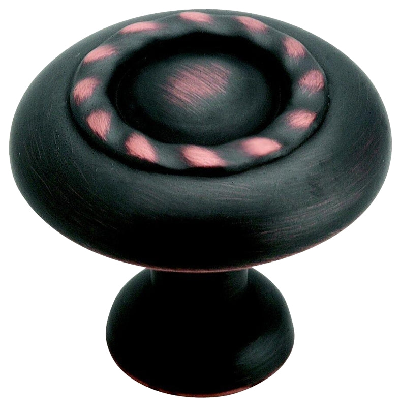 Amerock Inspirations Series TPK1585ORB Cabinet Knob, 1-1/16 in Projection, Zinc, Oil-Rubbed Bronze