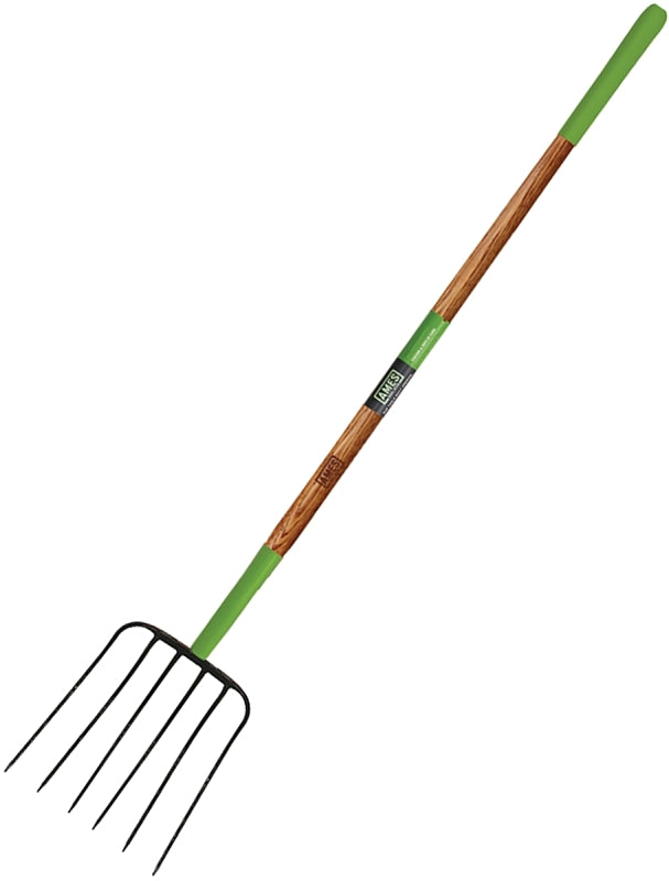 Ames 2826900 Manure Fork, Steel Tine, Wood Handle, 61 in L Handle