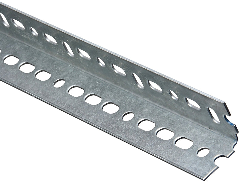 Stanley Hardware 4020BC Series N180-109 Slotted Angle Stock, 1-1/2 in L Leg, 72 in L, 14 ga Thick, Steel, Galvanized