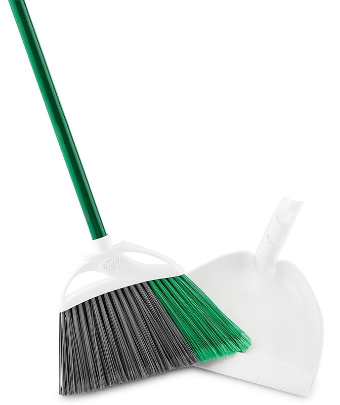 Libman PRECISION ANGLE Series 206 Bristle, 10-1/2 in Sweep Face, 5 in L Trim, PET Bristle, 53 in L, Steel