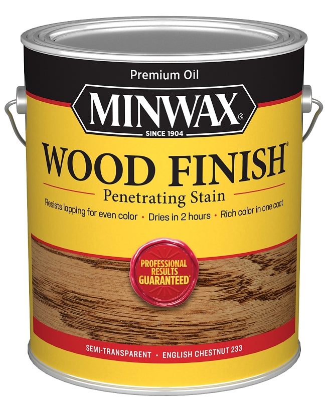 Minwax 710440000 Wood Stain, English Chestnut, Liquid, 1 gal, Can