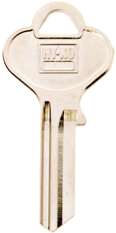 Hy-Ko 11010HR1 Key Blank, Brass, Nickel, For: Harloc Cabinet, House Locks and Padlocks