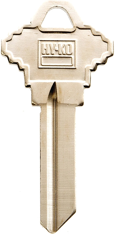 Hy-Ko 11010SC4 Key Blank, Brass, Nickel, For: Schlage Cabinet, House Locks and Padlocks