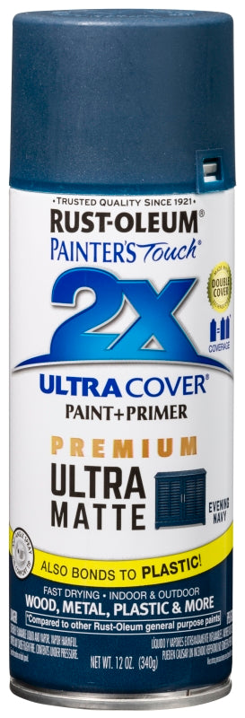 Rust-Oleum 331183 Spray Paint, Matte, Evening Navy, 12 oz, Can