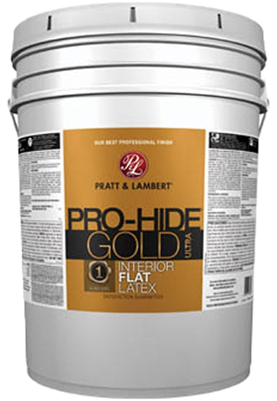 Pratt & Lambert Pro-Hide Gold Ultra Series 0000Z8183-20 Interior Paint, Flat Sheen, Neutral, 5 gal