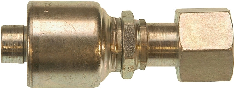 Gates MegaCrimp G25230-1212 Hose Coupling, 1-3/16-12, Crimp x SAE ORFS, Straight Angle, Steel, Zinc