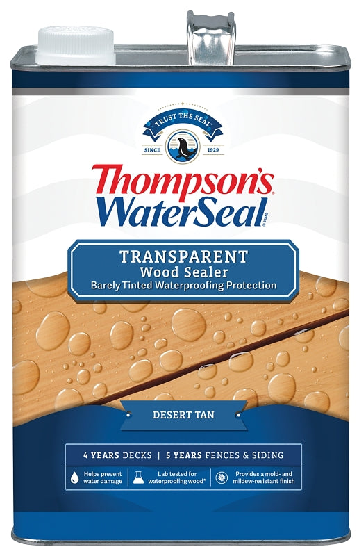 Thompson's WaterSeal TH.091701-16 Wood Sealer, Transparent, Desert Tan, 1 gal