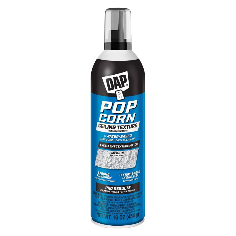 DAP Popcorn Series 7079850035 Ceiling Texture, Aerosol, White, 16 oz, Can