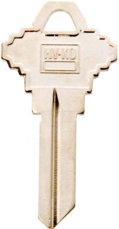 Hy-Ko 11010SC8 Key Blank, Brass, Nickel, For: Schlage Cabinet, House Locks and Padlocks