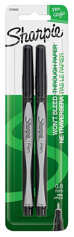 Sharpie 1742659 Premium Non-Toxic Pen, 0.3 mm Tip, Fine Tip, Black Ink, Soft Grip