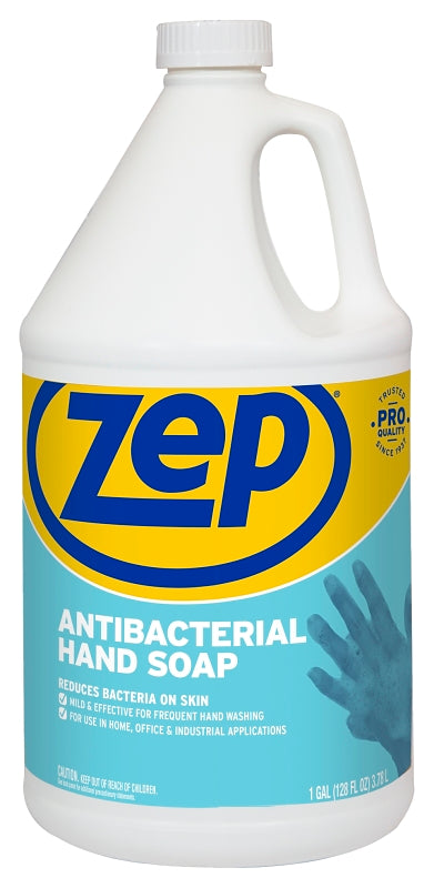 Zep R46124 Antibacterial Hand Soap, Viscous Liquid, Clean, 128 oz Bottle