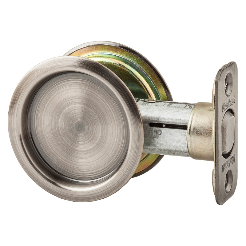 Kwikset 33415A RND Passage Door Pull, Antique Nickel, 2-3/8 in Backset