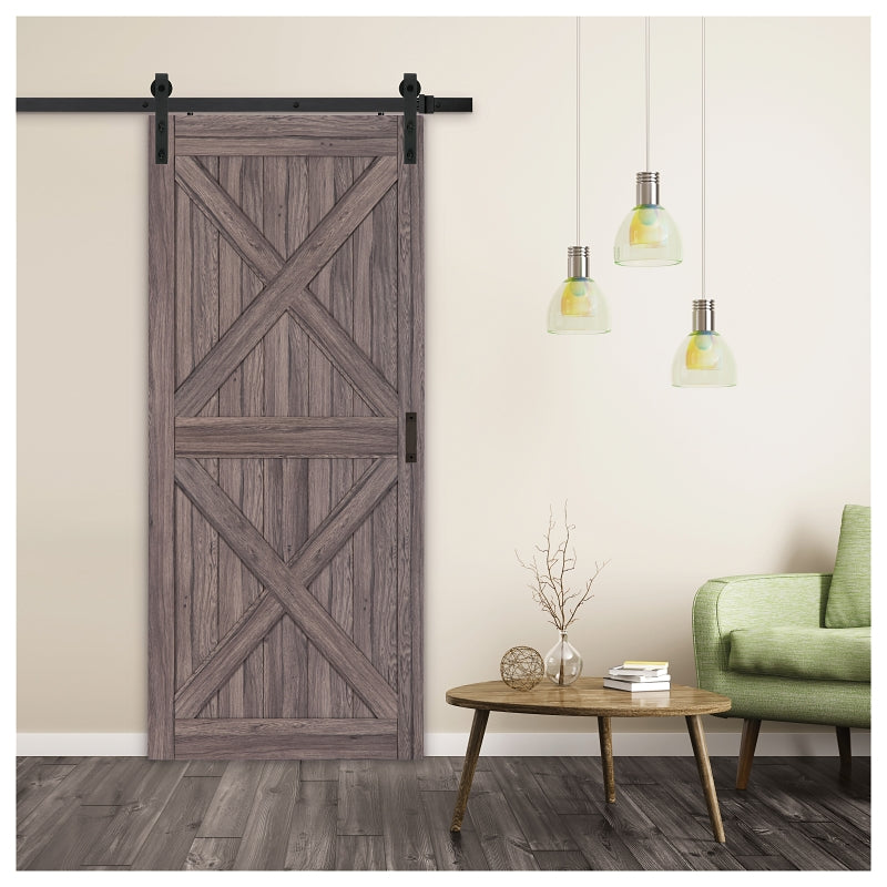 RENIN BD060W01GO1GOE360 Barn Door, 36 in W Door, 84 in H Door, Gunstock Door, Steel Track