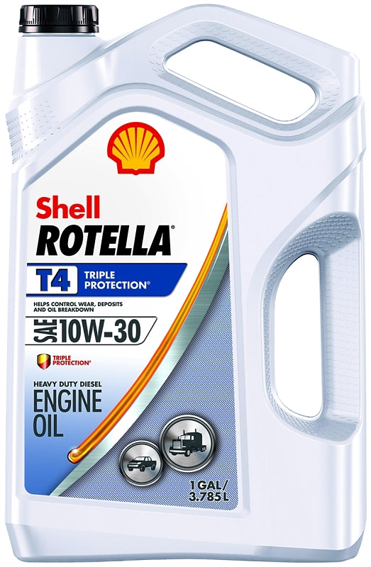 Shell Rotella T4 550045144 Engine Oil, 10W-30, 1 gal Jug