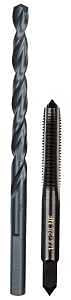 Milwaukee 49-57-5538 Drill and Tap Bit, HCS, Black Oxide, Specifications: 1/4-28 NF Straight Flute Plug Tap, #3 Drill