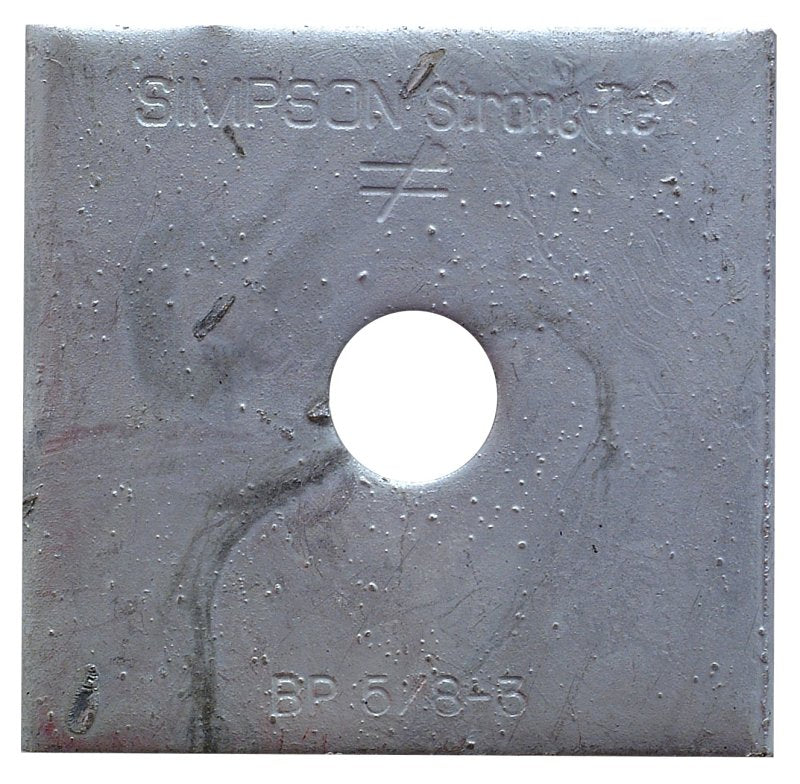 Simpson Strong-Tie BP 5/8-3HDG Bearing Plate, 3 ga Gauge, Steel, Hot-Dipped Galvanized