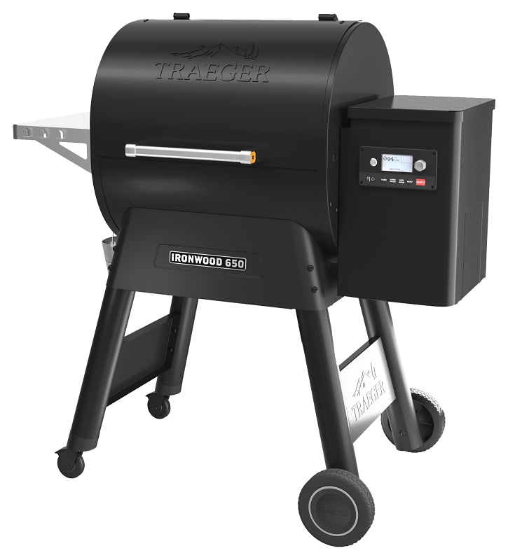 Traeger TFB65BLF Pellet Grill, 36,000 Btu, 418 sq-in Primary Cooking Surface, Side Shelf Included: Yes, Steel Body