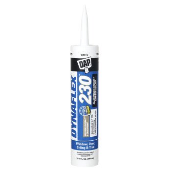 DAP 18275 Premium Sealant, White, 1 day Curing, 40 to 100 deg F, 10.1 oz Cartridge