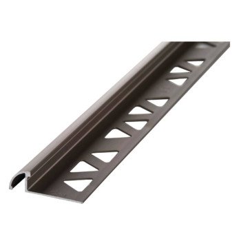 M-D 31373 Bullnose Tile Edge, 8 ft L, 1-3/8 in W, Aluminum, Pewter