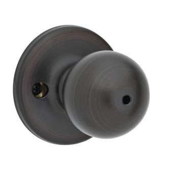 Kwikset 300P 11PRCALRCSV1 Privacy Knob, Polo Design, Venetian Bronze, Brass, Universal Hand