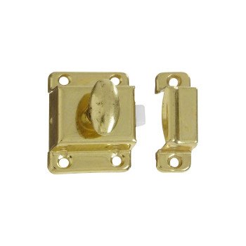 National Hardware V699 Series N149-625 Cupboard Turn, 1-1/4 in L, 1-3/4 in W, Steel, Brass