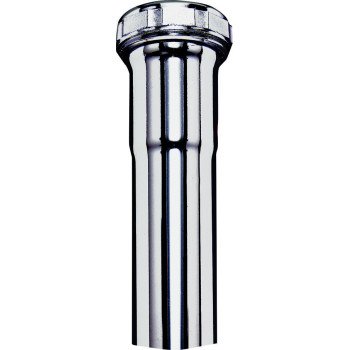 Keeney PP20213 Pipe Extension Tube, 1-1/2 in, 6 in L, Slip-Joint, Brass, Chrome