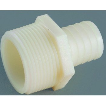 Anderson Metals 53701-0604 Hose Adapter, 3/8 in, Barb, 1/4 in, MIP, 150 psi Pressure, Nylon