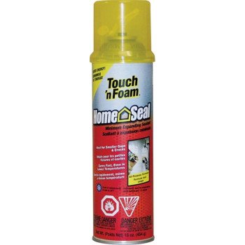 Touch 'n Foam Home Seal 7565060316 Minimum Expanding Sealant, Amber, 30 to 120 deg F, 16 oz Aerosol Can