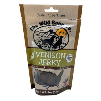 The Wild Bone Co 1910 Dog Treat, All, Jerky, Venison, 2 oz