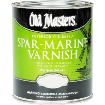 Old Masters 92304 Spar Marine Varnish, Satin, Liquid, 4 qt, Can