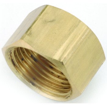 Anderson Metals 730081-10 Tube Cap, 5/8 in, Compression, Brass