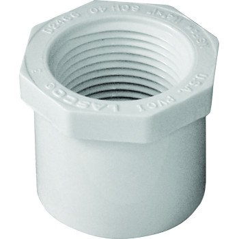 IPEX 435728 Reducing Bushing, 1-1/4 x 1 in, Spigot x FPT, White, SCH 40 Schedule, 150 psi Pressure