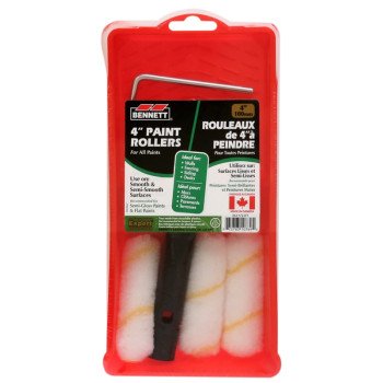 Bennett 3X4 Y/S SET Paint Roller Kit, Plastic, 5-Piece