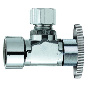 Plumb Pak PP50PCLF Shut-Off Valve, 3/8 x 3/8 in Connection, FIP x Compression, Brass Body