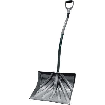 Vulcan 34630 Snow Shovel with Sleeve, Poly Blade, Steel Handle