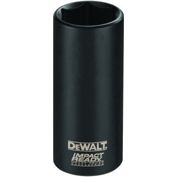 DeWALT IMPACT READY DW2284 Impact Socket, 3/8 in Socket, 3/8 in Drive, Square Drive, 6-Point, Steel, Black Oxide