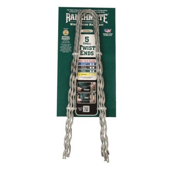 Ranchmate STE-155-10C Twist End, Small, Steel, Black, Galvanized, For: 15.5 ga Barbed Wire, 10 ga Smooth Wire