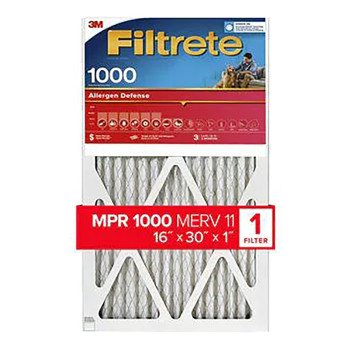 Filtrete AL27-4 Air Filter, 16 in L, 30 in W, 11 MERV, 1000 MPR, Polypropylene Frame