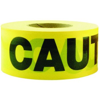 CH Hanson 16000 Barricade Safety Tape, 1000 ft L, 3 in W, Black/Yellow