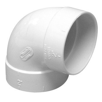 IPEX 201002 Pipe Elbow, 2 in, Socket, 90 deg Angle, PVC, White