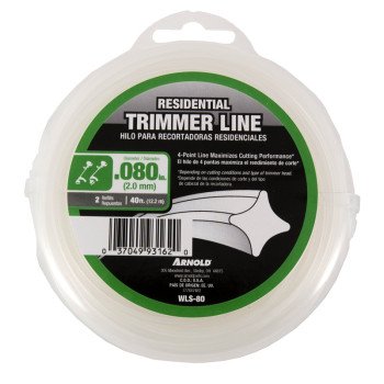 Arnold WLS-80 Trimmer Line, 0.080 in Dia, 40 ft L, Nylon