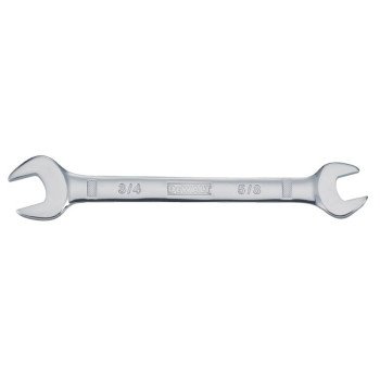 DEWALT DWMT75428OSP Open End Wrench, Metric, 5/8 x 3/4 in Head, 8-11/16 in L, Polished Chrome