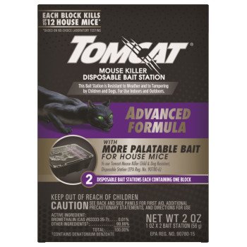 Tomcat 0373705 Bait Station and Bait Block, 12 Mice Bait, Purple/Violet