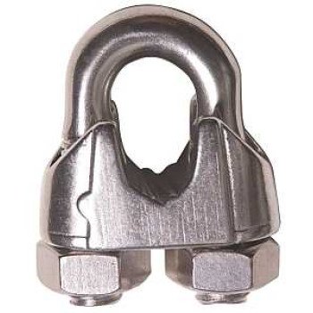 Ben-Mor 73040 Wire Rope Clip, 1/4 in Dia Wire Rope, Stainless Steel