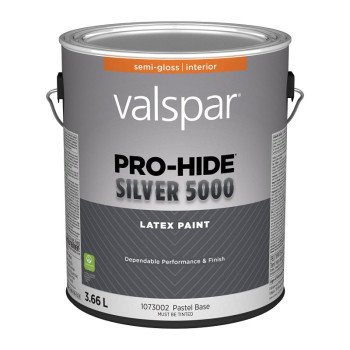 Pro-Hide Silver 5000 029.1073002.007 Interior Paint, Semi-Gloss, Pastel, 1 gal, 37 sq-m Coverage Area